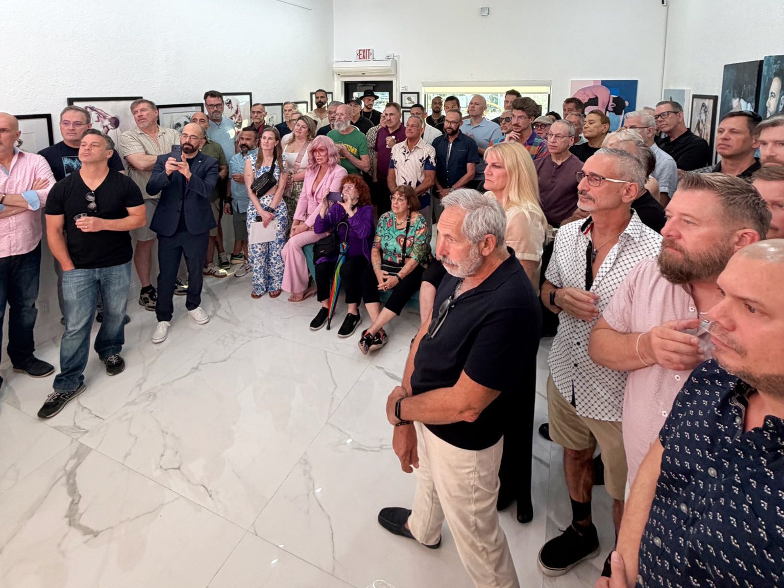 Opening night crowd at Unspoken, Space Untitled, Wilton Manors, 2026
