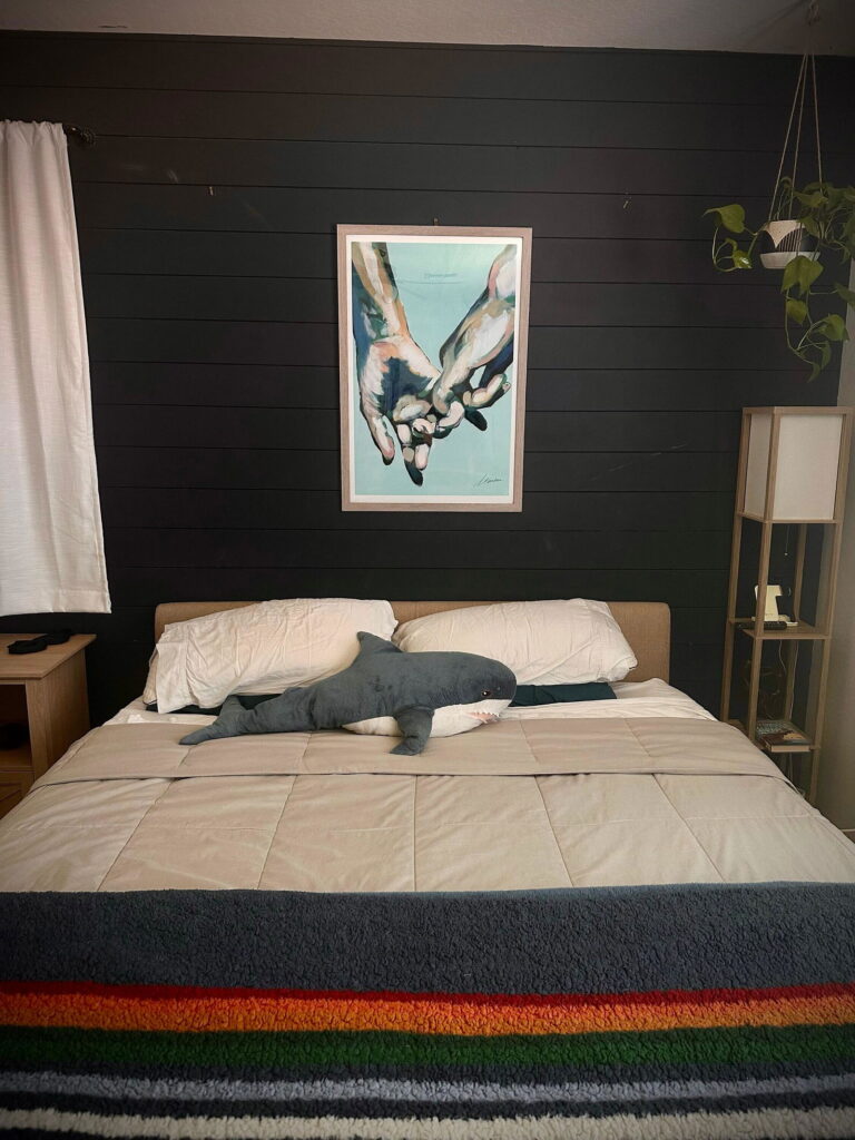 Forever Love art print by Brenden Sanborn hanging in a collector's home
