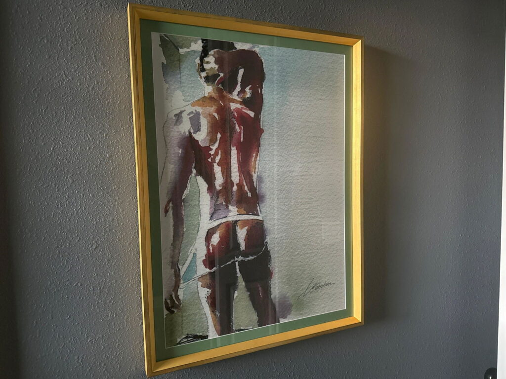 Standing the Morning Light art print by Brenden Sanborn hanging in a collector's home